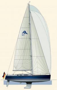 Героиня выставки «Hanse 461» (общий вид)