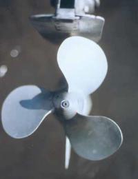 Гребной винт от «Вихря-30» с развернутыми лопастями, Н=350 мм