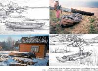 Карельские лодки, легкие, заостренные, приспособленные к короткой волне средних озер