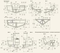 Конструктивные чертежи корпуса – сечения по шпангоутам