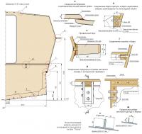 Конструктивный мидель-шпангоут и основные узлы корпуса катера 