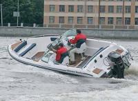 Мотолодка «Silver Husky» на ходу