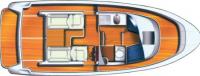 Общее расположение катера "Aquador-25C"
