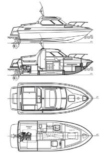 Общее расположение катера «Новолна-650»