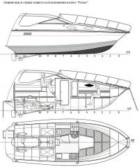 Общий вид и схемы общего расположения катера "Узола"