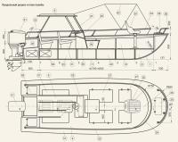 Продольный разрез и план палубы