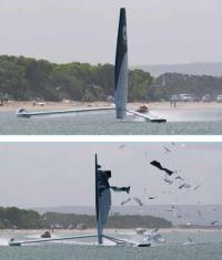 Разрушение паруса на «Macquarie Innovation»