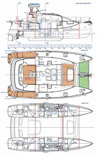 «Рентген-схема» катамарана «Rabbit RB 34»