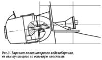 Рис.3. Вариант полнонапорного водозаборника, не выступающего за основную плоскость