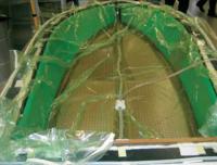 Рис. 4. Движение смолы по каналам в пенопласте