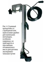 Рис. 4. Съемный кронштейн со струбциной или присосками удобен для маленьких мотолодок