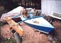 Тримаран «Рак» в процессе постройки