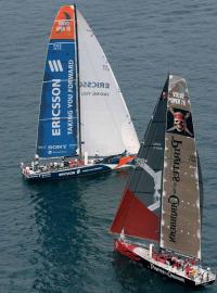 Яхты «Ericsson Racing Team» и «Pirates of the Caribbean»